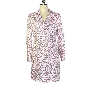 Yves Cossette Depeche Mode Vintage 1990s Floral Leaf Mid Length Jacket | Size 8